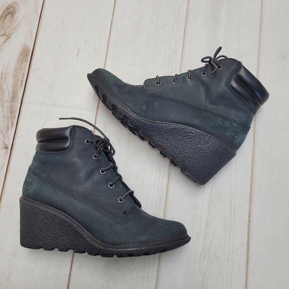 Timberland earthkeepers amston black nubuck wedge wedges boots - Picture 2 of 10